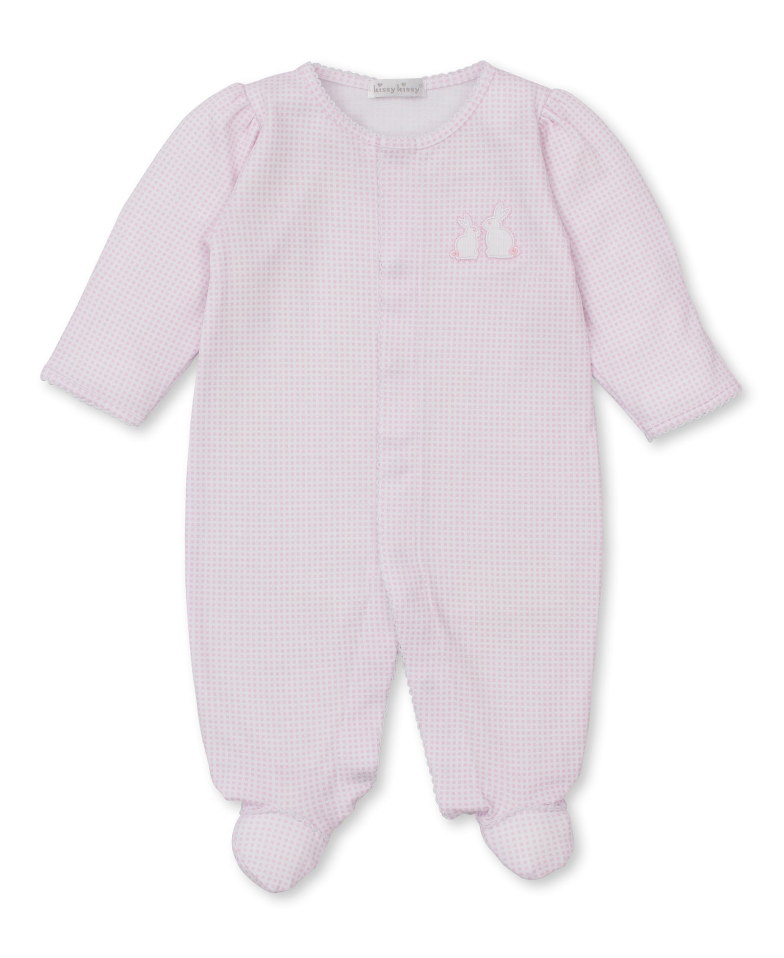 Pique Bunny Bash Pink Ruffle Footie