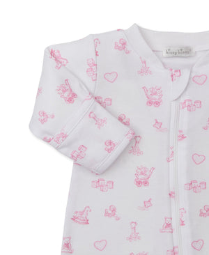 Pink Vintage Toy Treasures Zip Footie