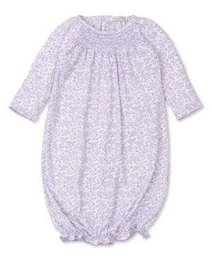 Blooming Vines Lilac Smocked Sack Gown