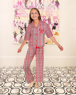 Girls Silky Merry Magic Short Sleeve Pant Set