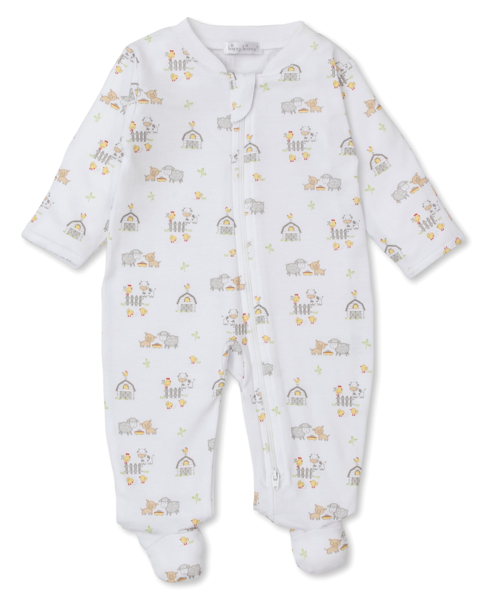 Farmyard Frolic Zipper Footie