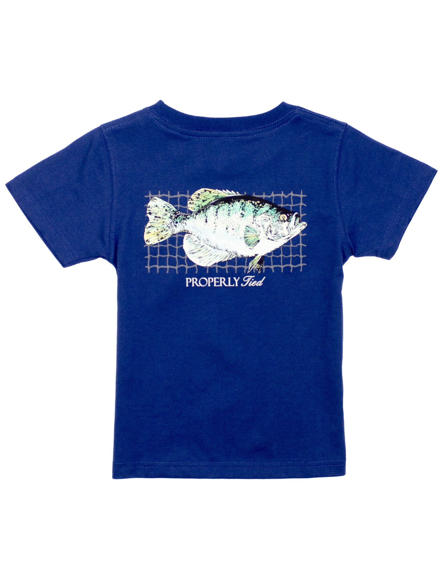 Boys Short Sleeve Crappie Graphic Tee | River Blue