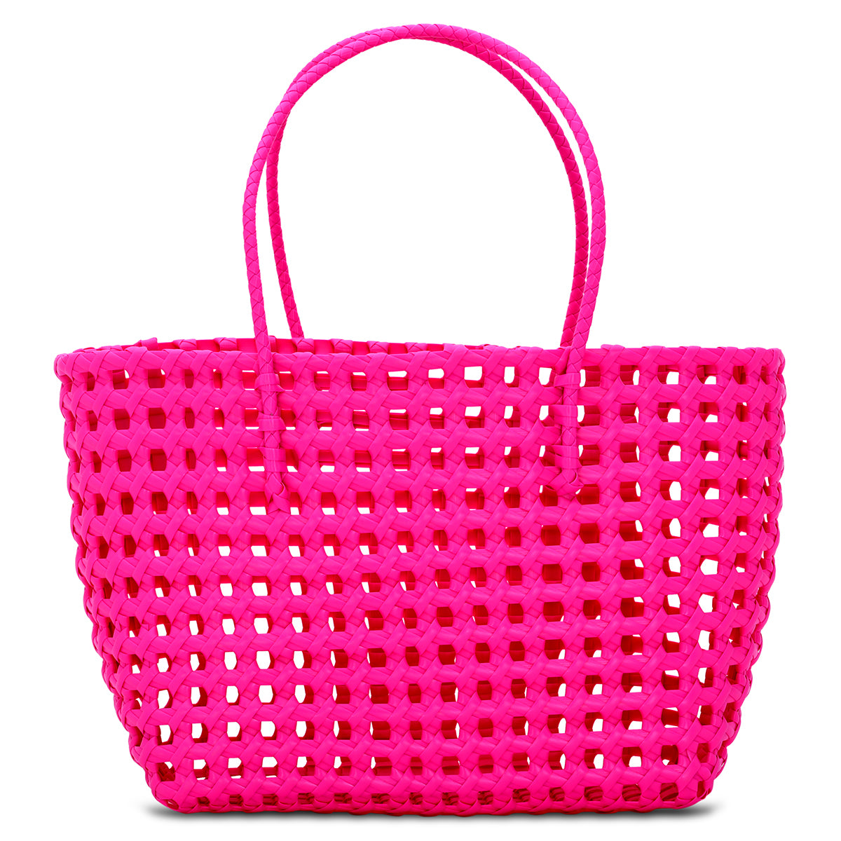 Large Hot Pink Woven Tote