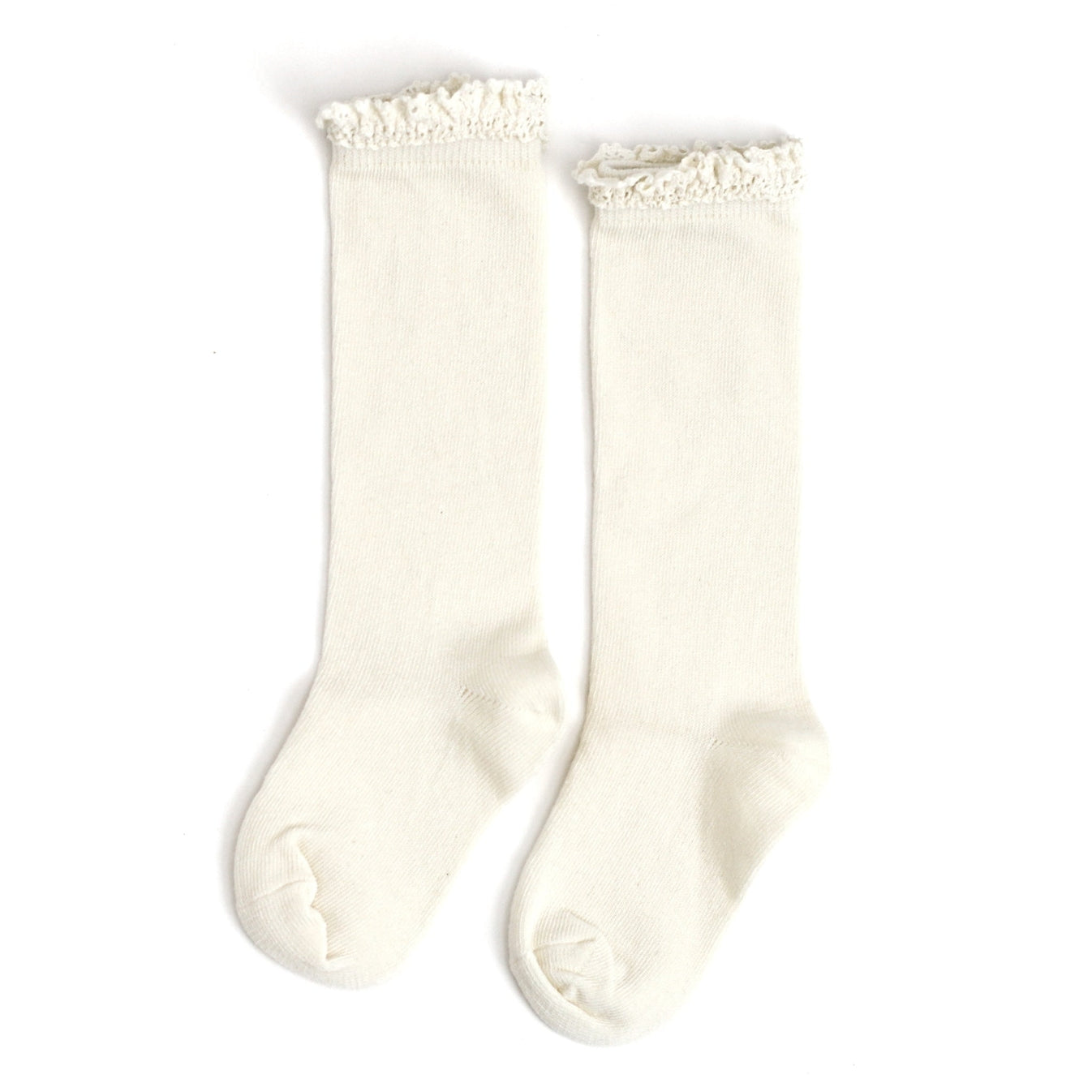 Lace Top Knee High Socks | Ivory