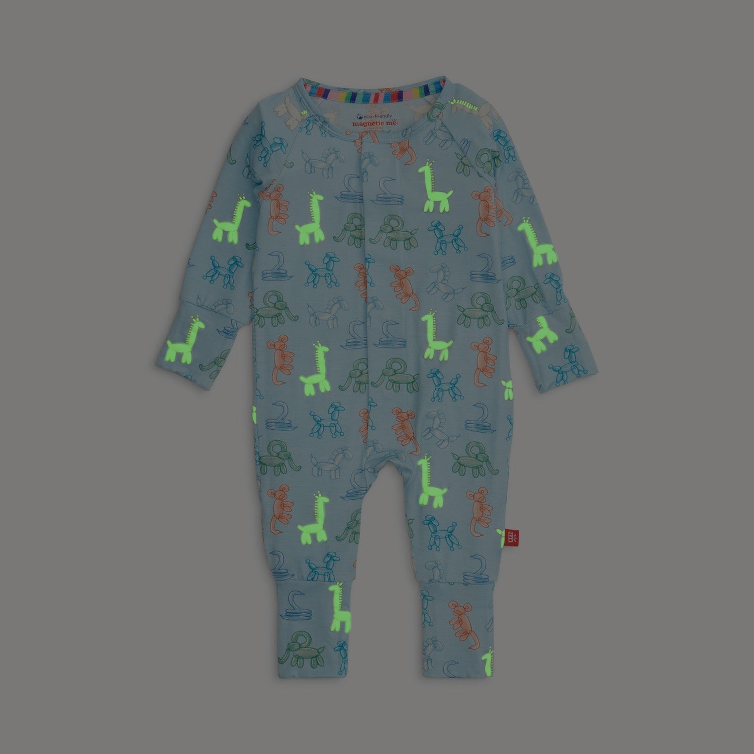 Blue Party Animals Glow in the Dark Modal Magnetic Convertible Coverall