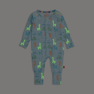 Blue Party Animals Glow in the Dark Modal Magnetic Convertible Coverall
