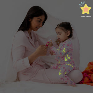 Pink Party Animals Glow in the Dark Modal Magnetic Convertible Coverall