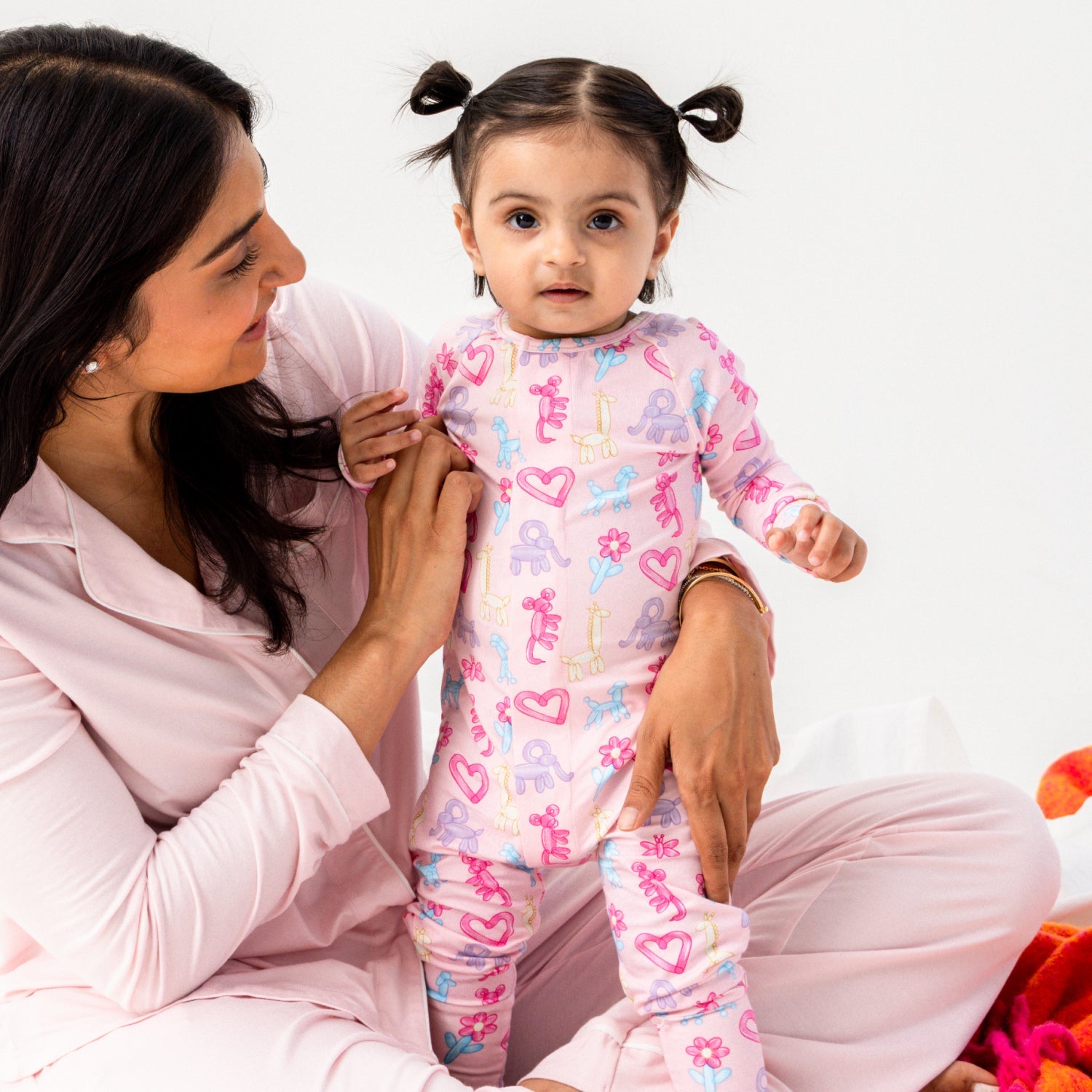 Pink Party Animals Glow in the Dark Modal Magnetic Convertible Coverall