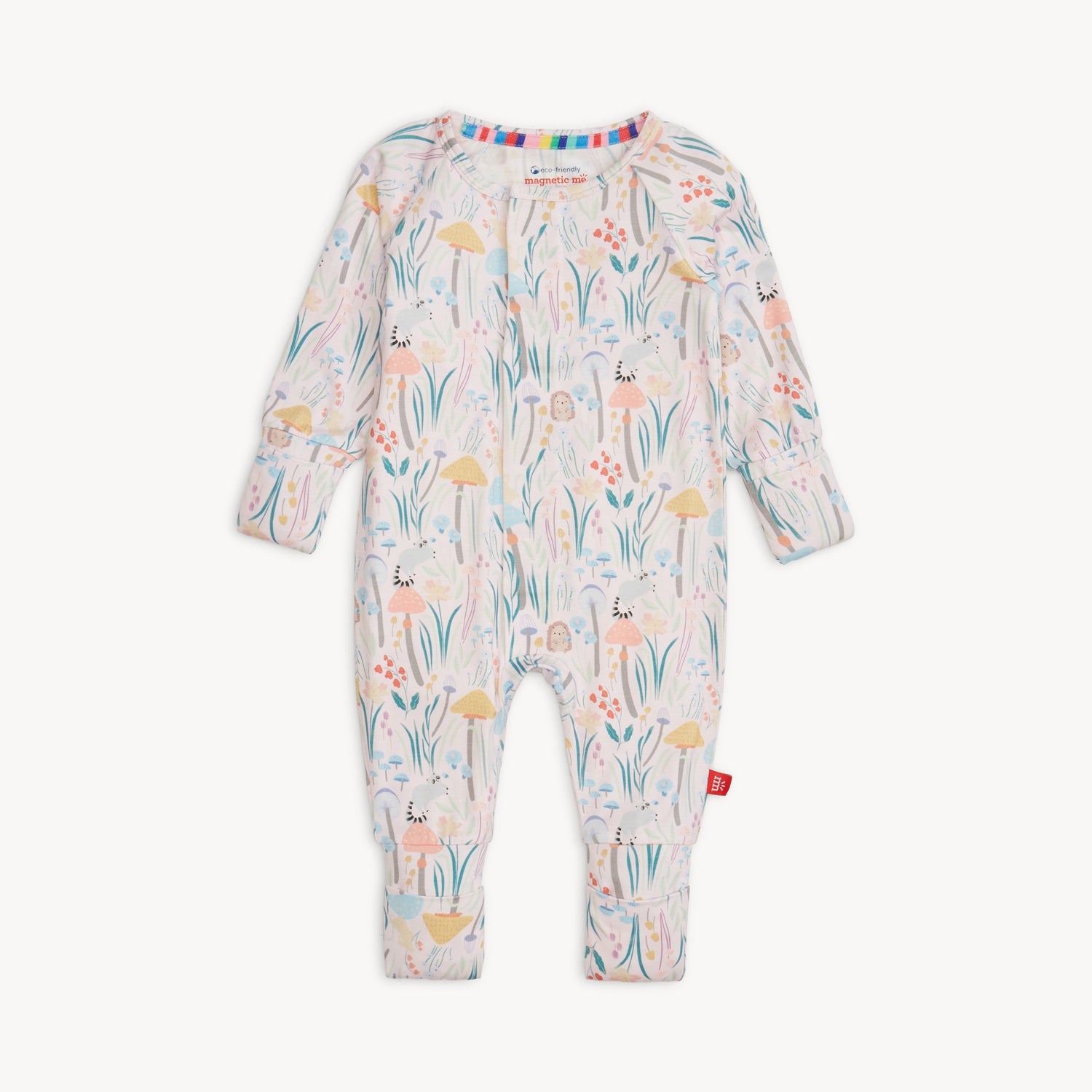 Shroom and Bloom Modal Magnetic Ruffle Footie or Coverall