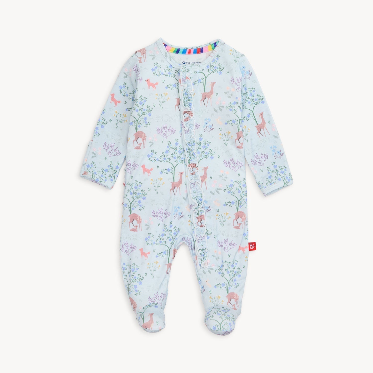 Love You Deerly Modal Magnetic Footie with Ruffle