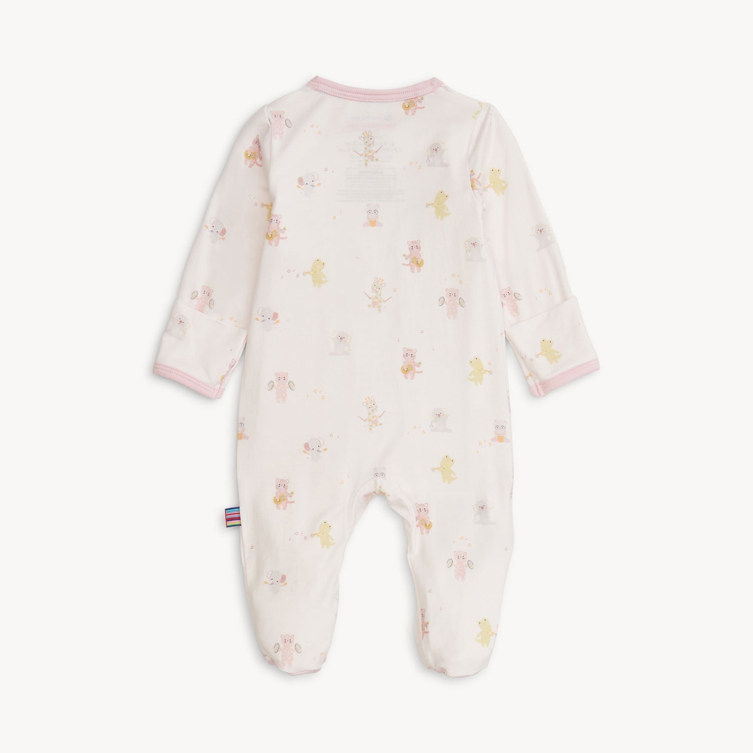 Baby Beats Pink Modal Magnetic Footie