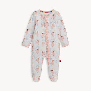 Pretty Plies Modal Magnetic Ruffle Footie or Coverall