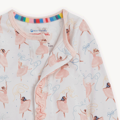 Pretty Plies Modal Magnetic Ruffle Footie or Coverall