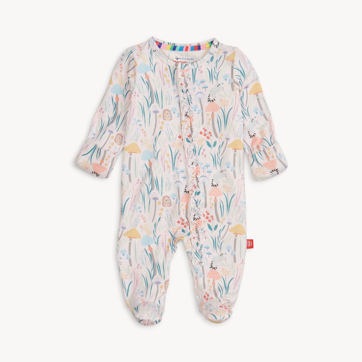 Shroom and Bloom Modal Magnetic Ruffle Footie or Coverall