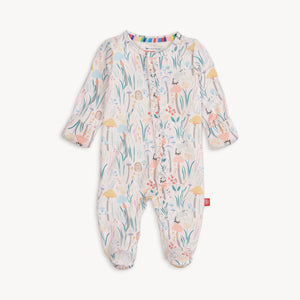 Shroom and Bloom Modal Magnetic Ruffle Footie or Coverall