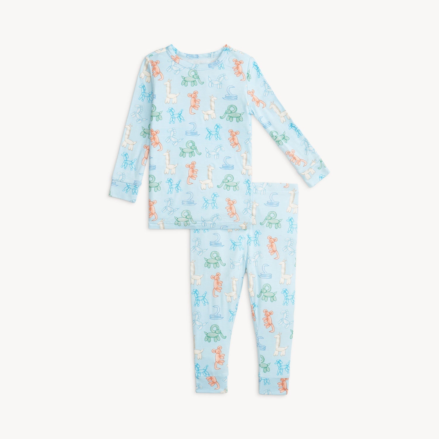 Blue Party Animals Glow in the Dark Modal Magnetic Pajama Set