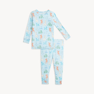 Blue Party Animals Glow in the Dark Modal Magnetic Pajama Set