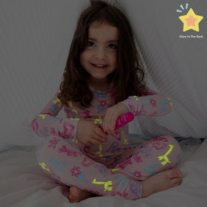 Pink Party Animals Glow in the Dark Modal Magnetic Pajama Set