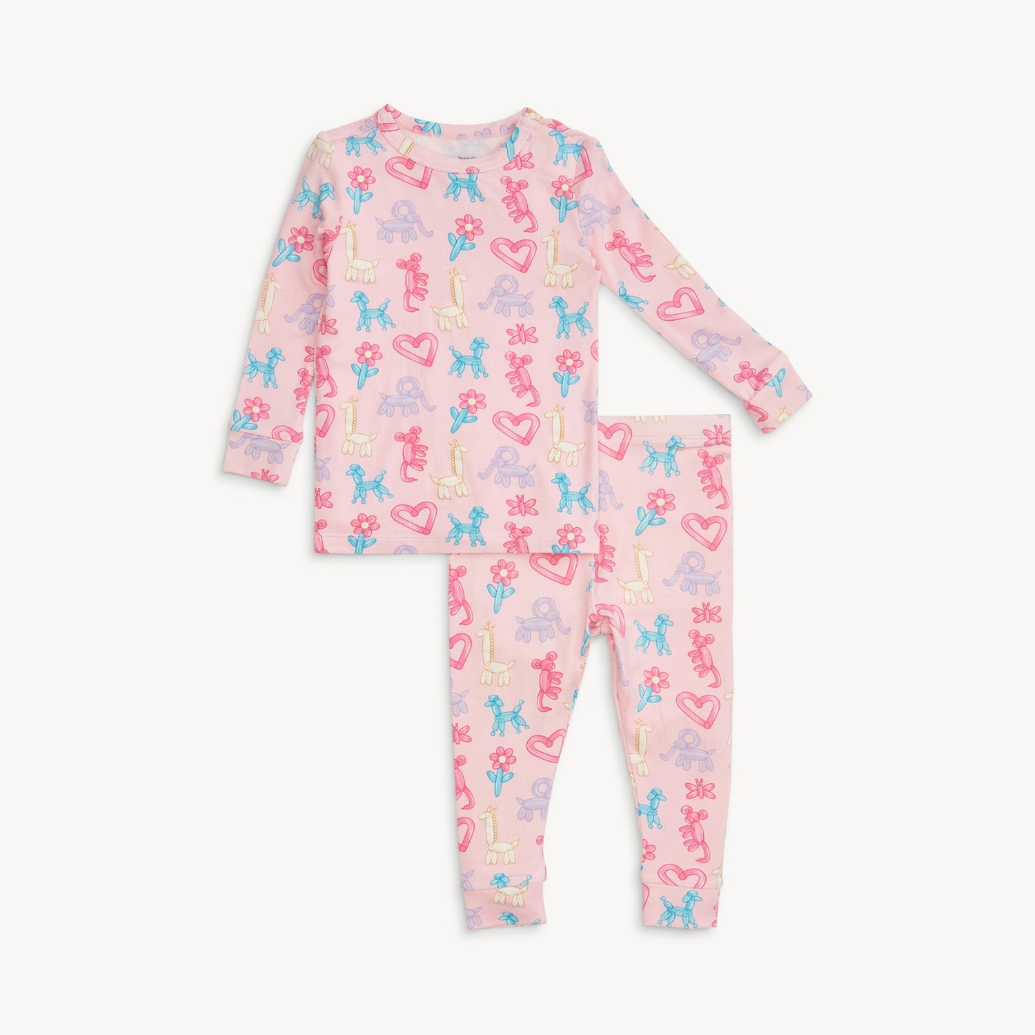 Pink Party Animals Glow in the Dark Modal Magnetic Pajama Set