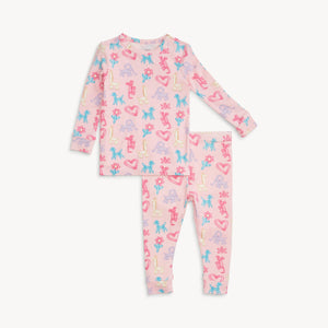 Pink Party Animals Glow in the Dark Modal Magnetic Pajama Set