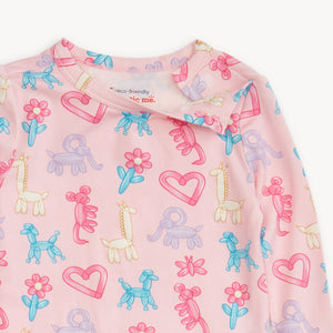 Pink Party Animals Glow in the Dark Modal Magnetic Pajama Set