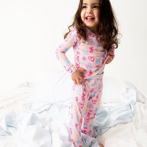 Pink Party Animals Glow in the Dark Modal Magnetic Pajama Set