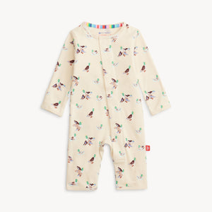 Quack Me Up Organic Cotton Magnetic Footie or Coverall