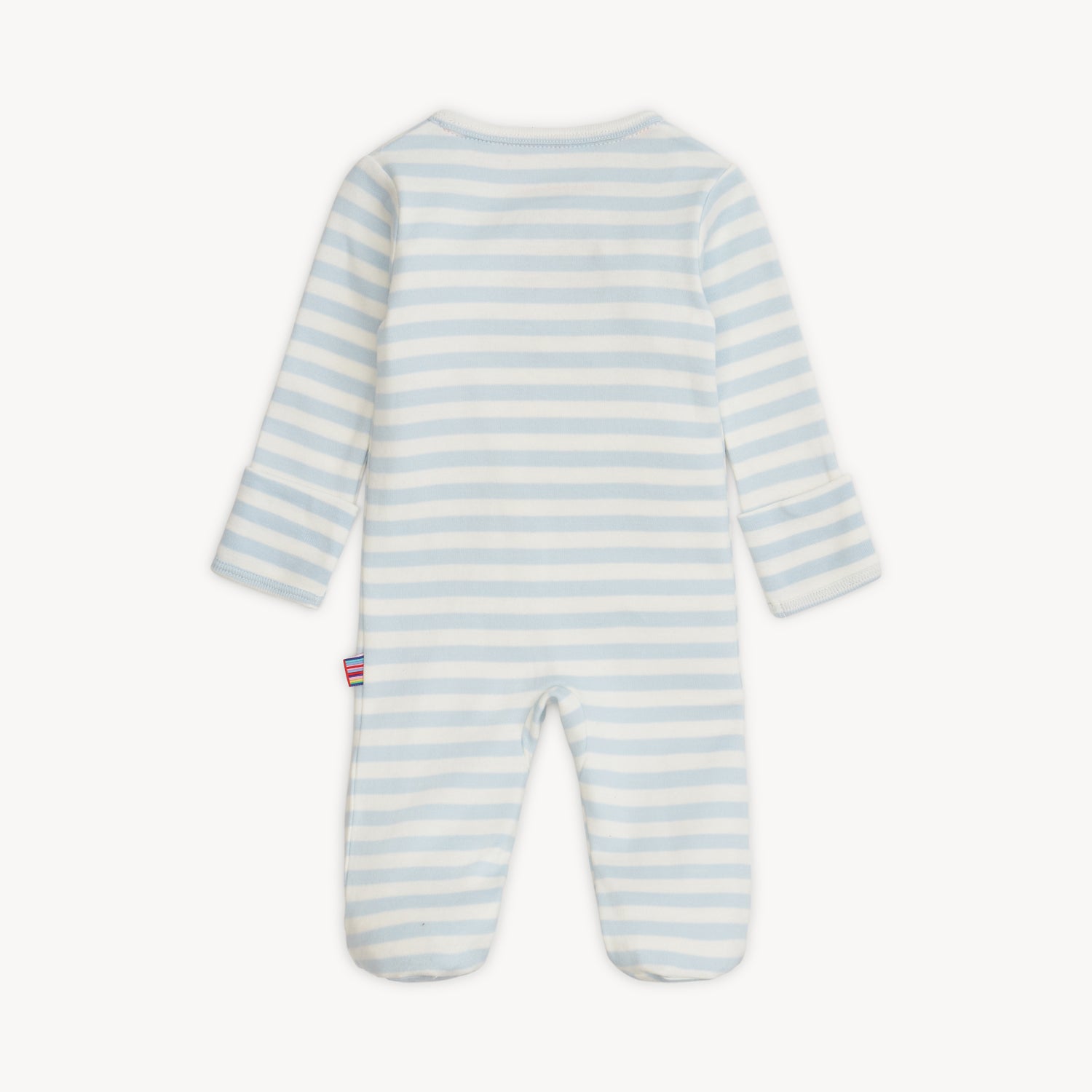 Blue Stripe Organic Cotton Magnetic Footie