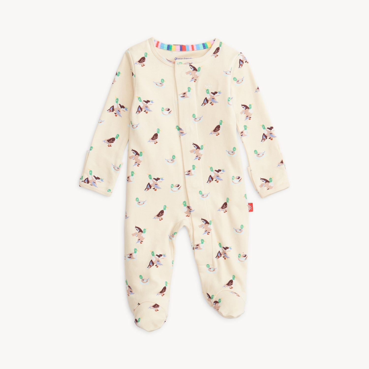 Quack Me Up Organic Cotton Magnetic Footie or Coverall