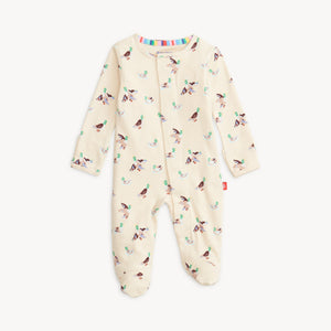 Quack Me Up Organic Cotton Magnetic Footie or Coverall