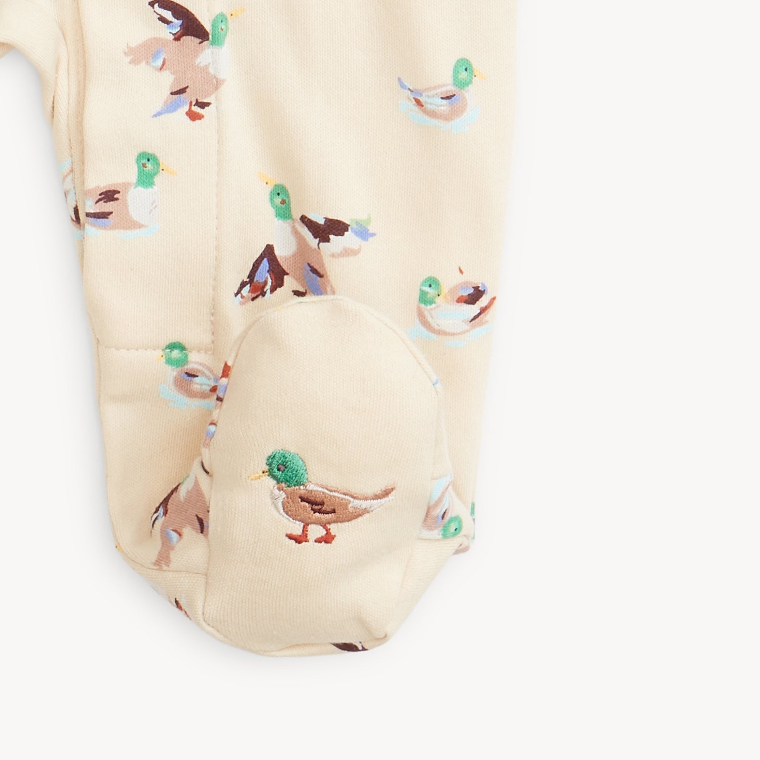 Quack Me Up Organic Cotton Magnetic Footie or Coverall