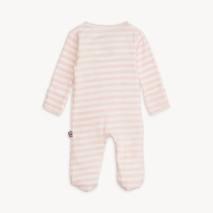 Pink Stripe Organic Cotton Magnetic Footie