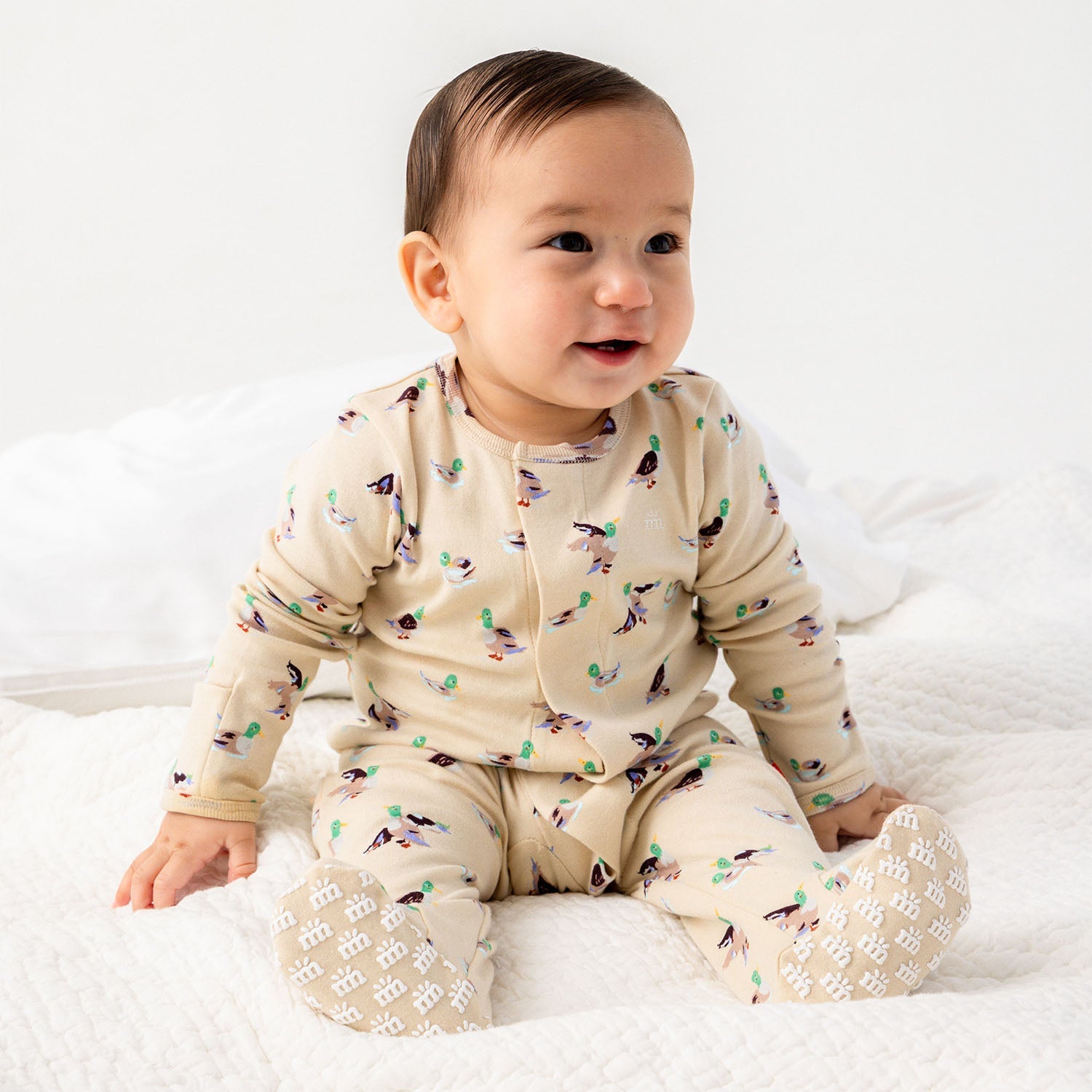 Quack Me Up Organic Cotton Magnetic Footie or Coverall