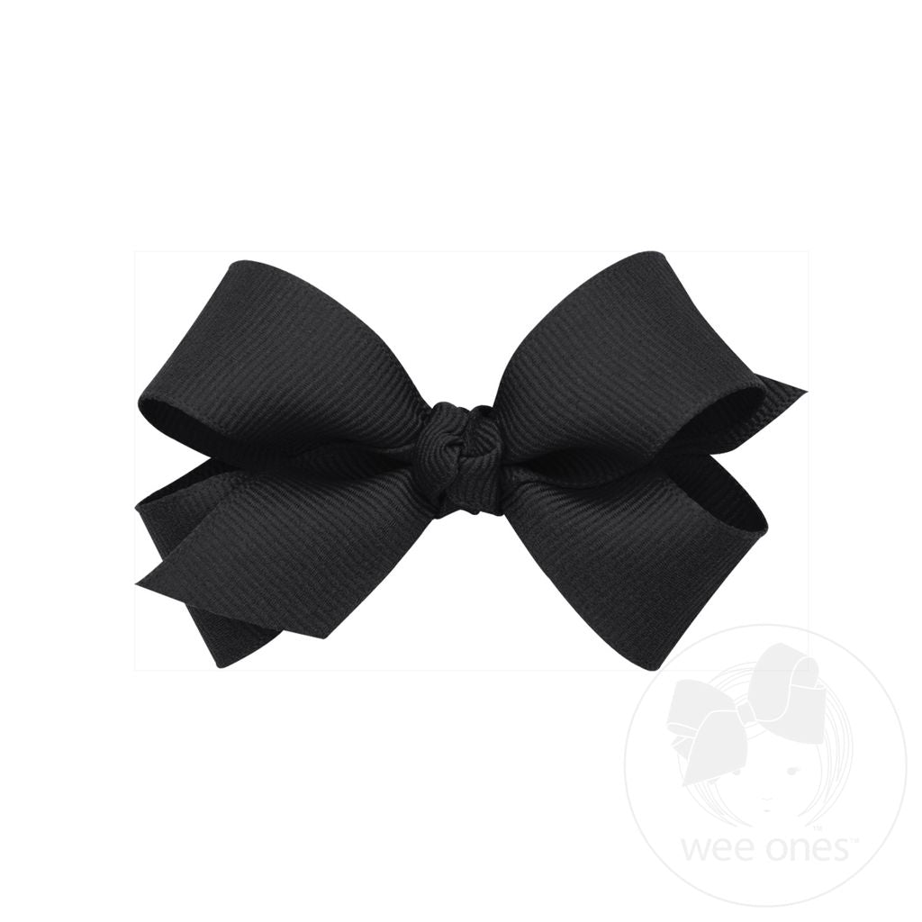 Mini Classic Grosgrain Hair Bow with Knot Wrap | Assorted