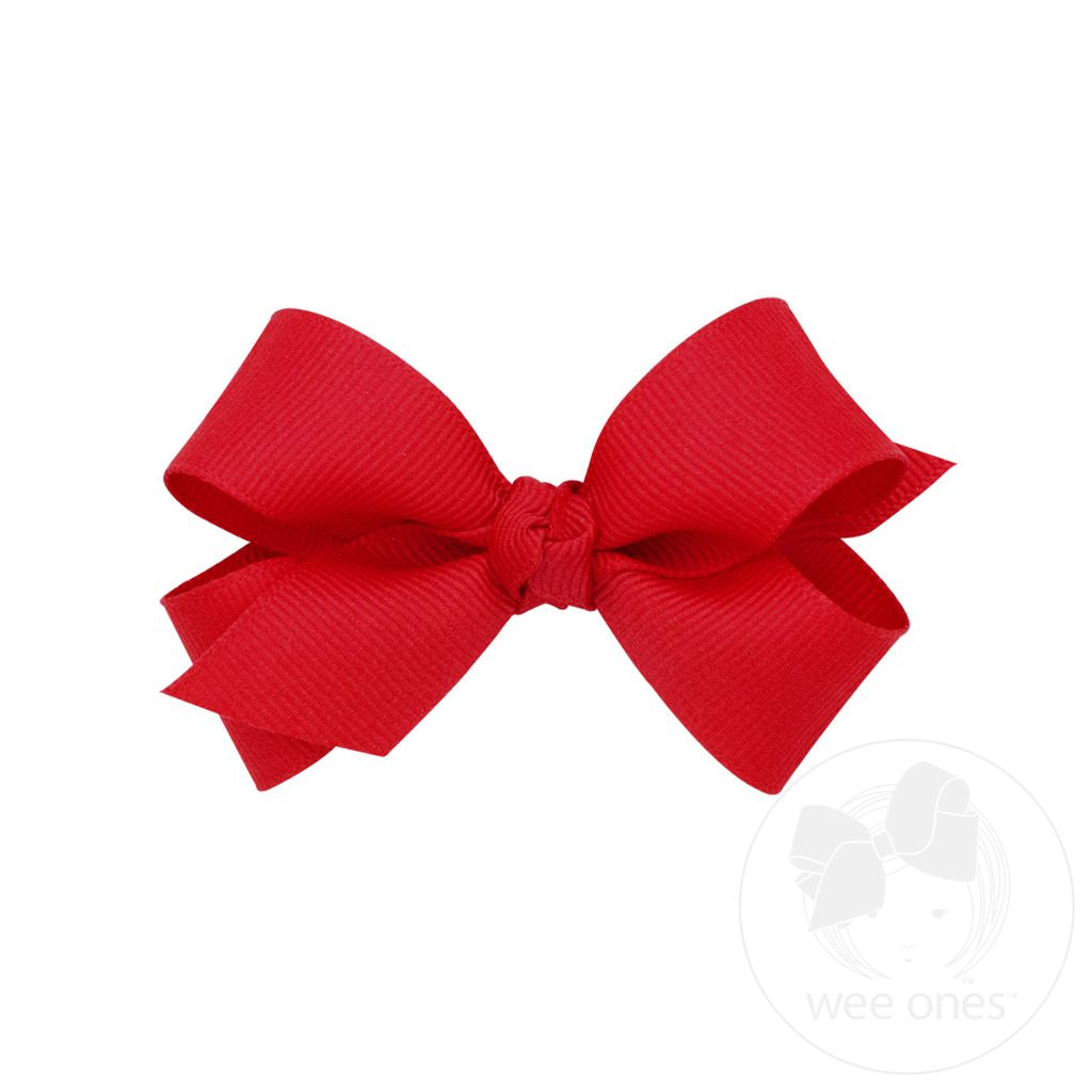 Mini Classic Grosgrain Hair Bow with Knot Wrap | Assorted