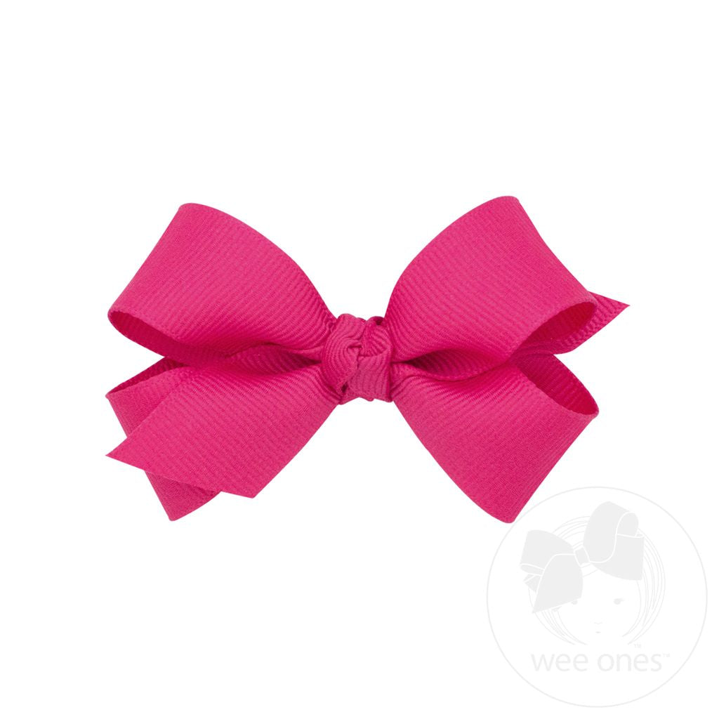 Mini Classic Grosgrain Hair Bow with Knot Wrap | Assorted
