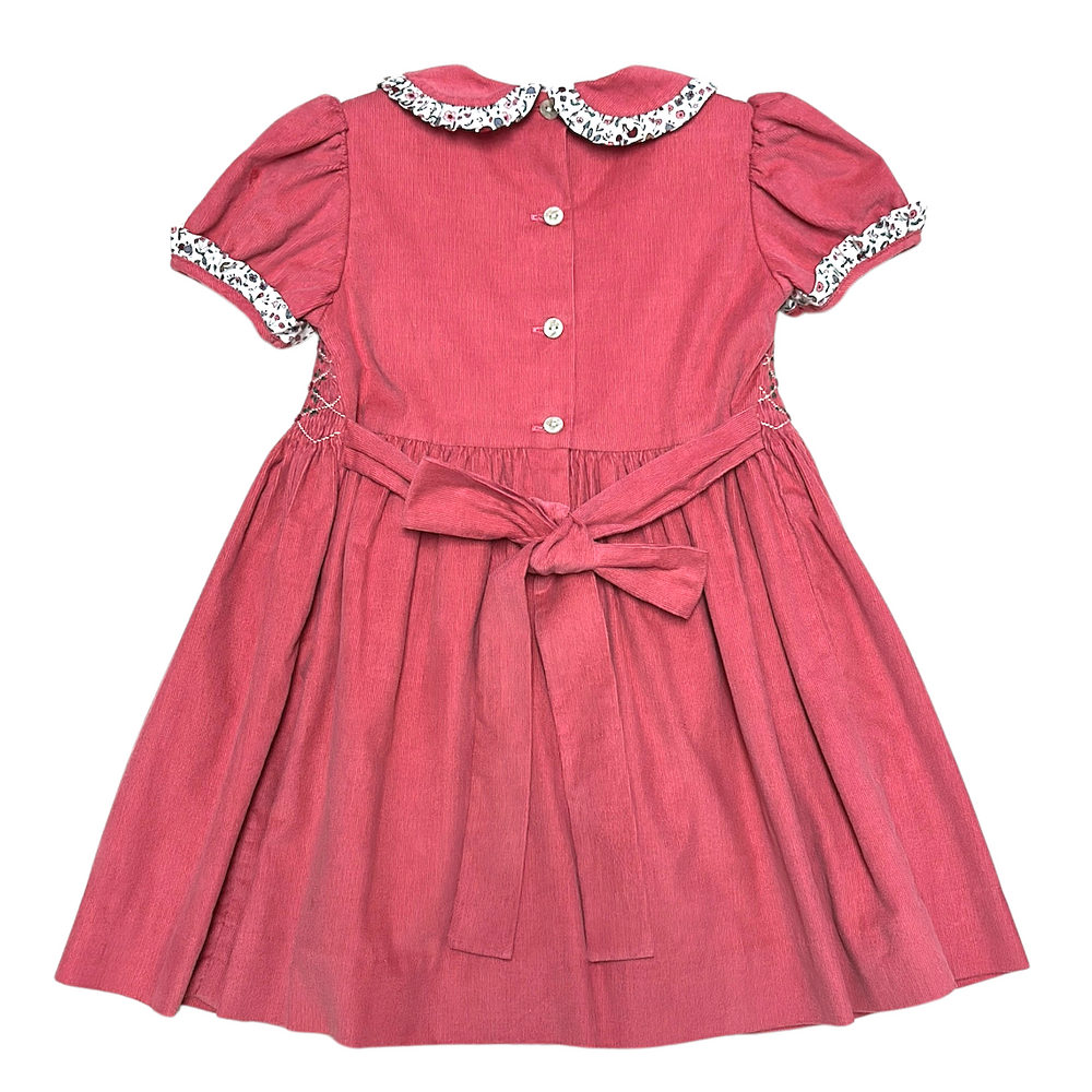 Isabella Hand Smocked Corduroy Dress