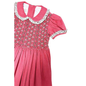 Isabella Hand Smocked Corduroy Dress