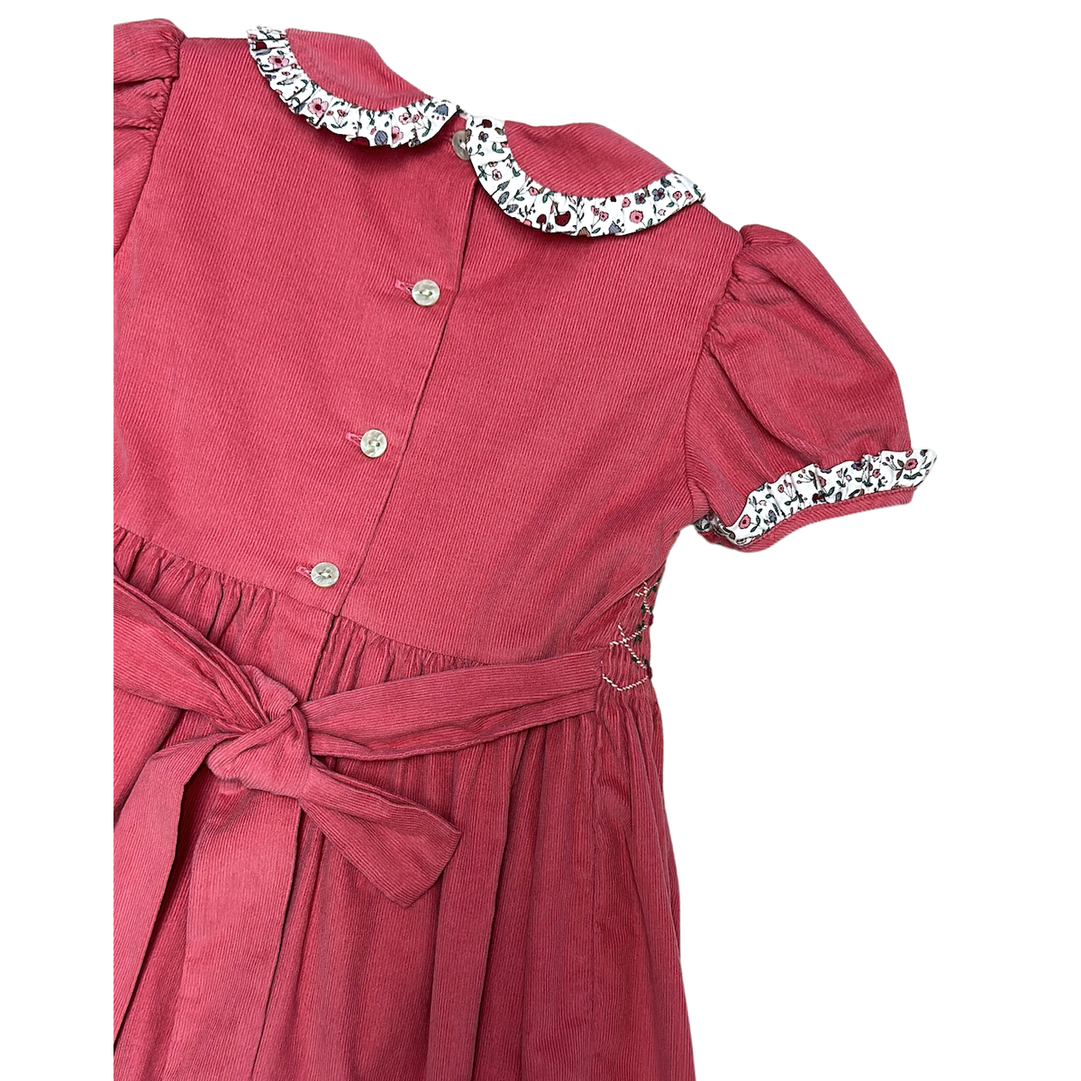 Isabella Hand Smocked Corduroy Dress