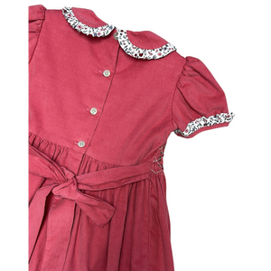 Isabella Hand Smocked Corduroy Dress