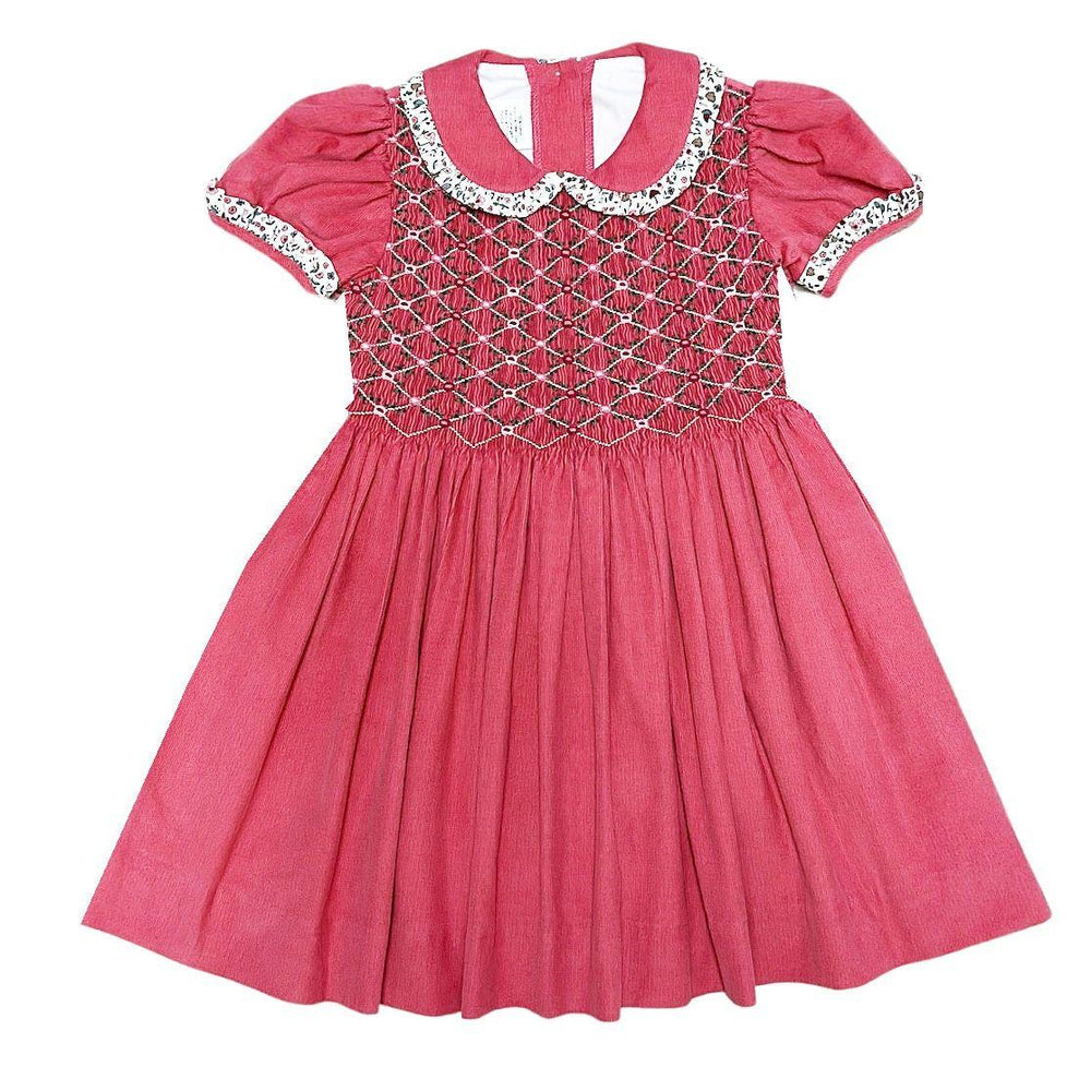 Isabella Hand Smocked Corduroy Dress