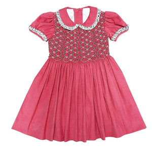 Isabella Hand Smocked Corduroy Dress