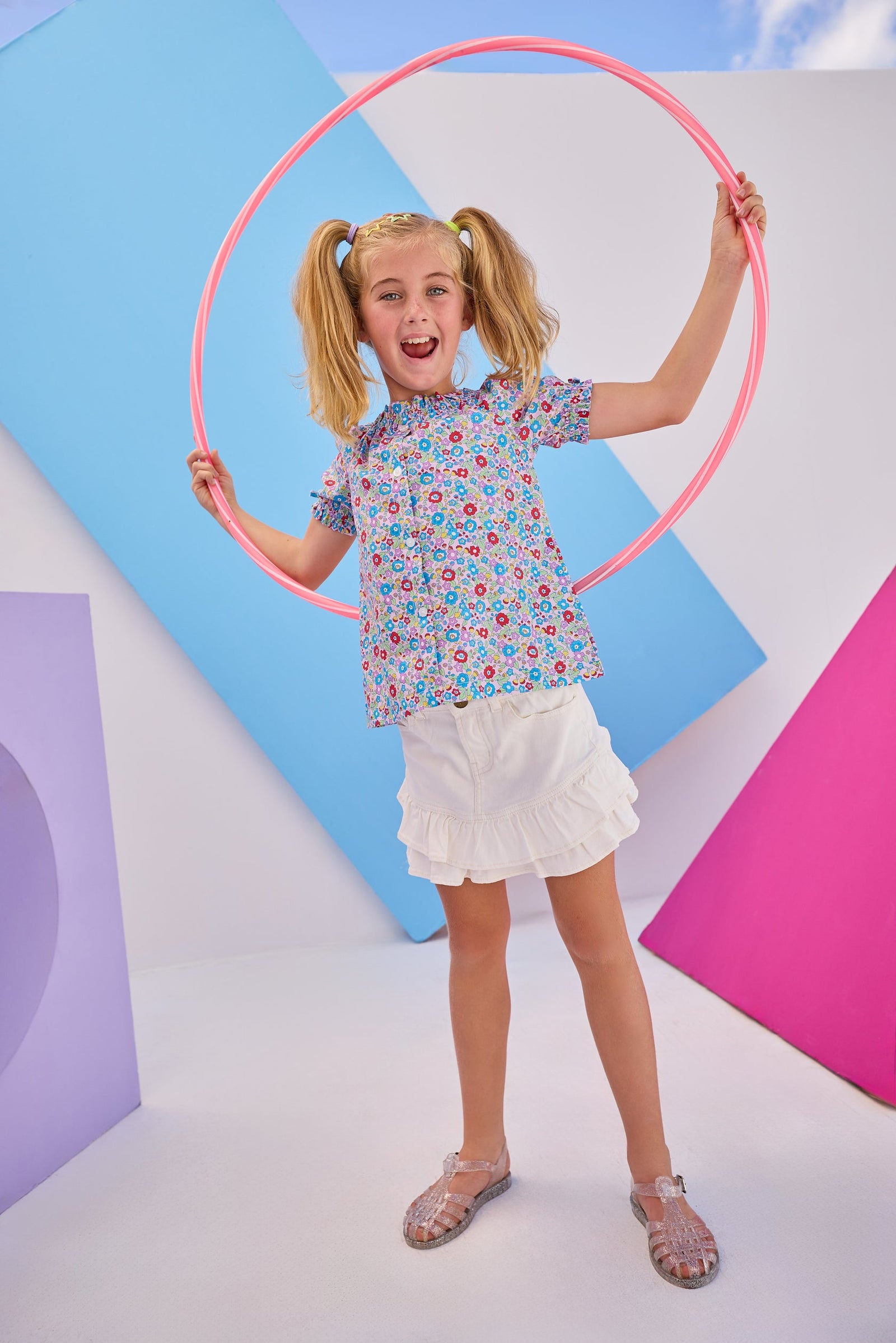 Denim Mini Skirt | Ivory