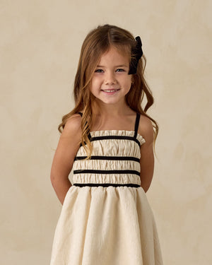 Annabelle Dress | Metallic Ivory