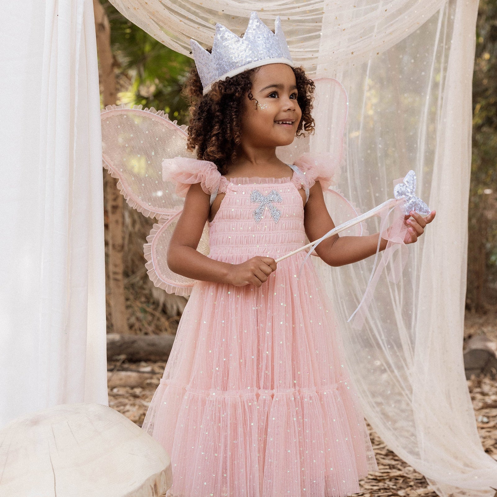 Crown + Wand | Silver Sequin