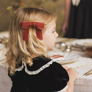 Velvet Bow | Black or Ruby or Rose