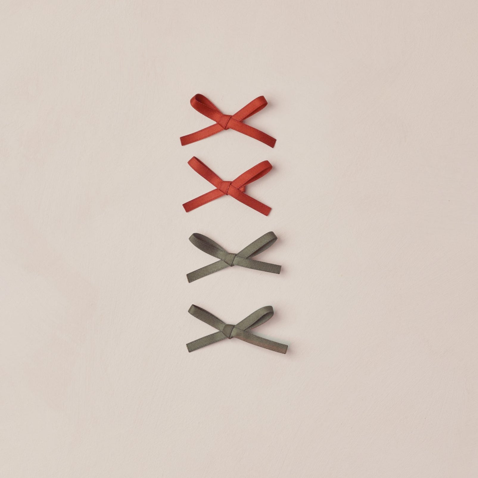 Mini Velvet Ribbon Bow | Rose and Black - or - Ruby and Pine