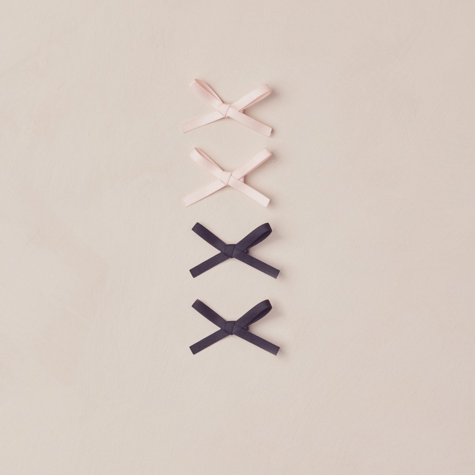 Mini Velvet Ribbon Bow | Rose and Black - or - Ruby and Pine