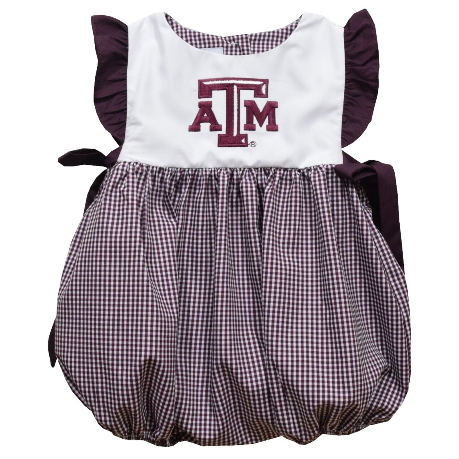 Texas A&M Aggies Embroidered Gingham Bubble