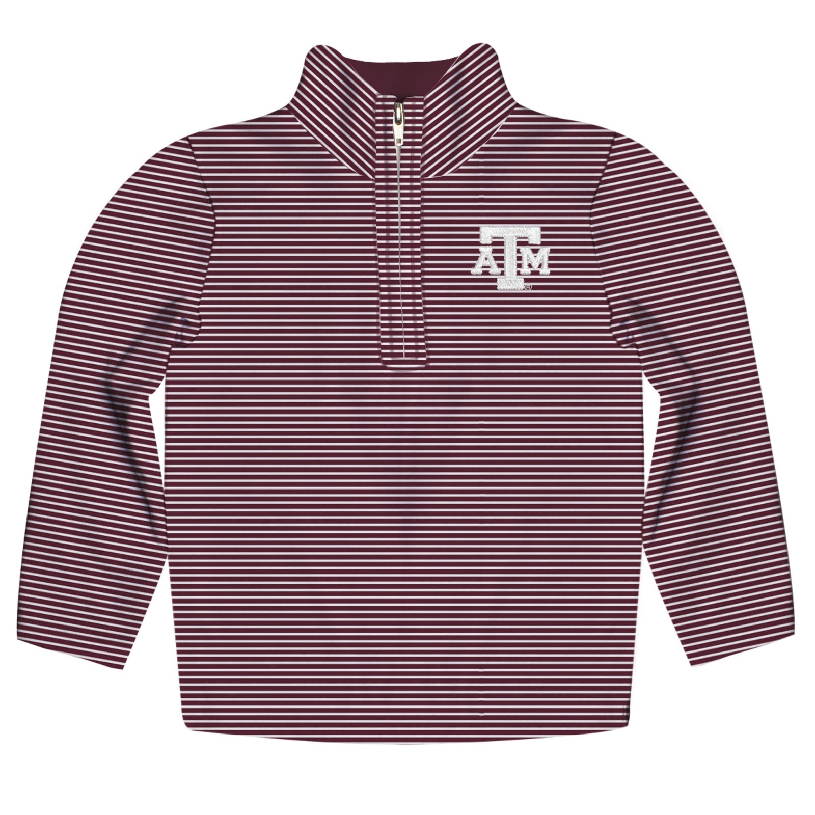 Texas A&M Aggies Maroon Stripes Quarter Zip Pullover